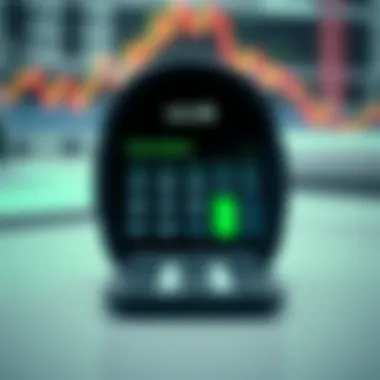 Illustration of an options trading calculator interface