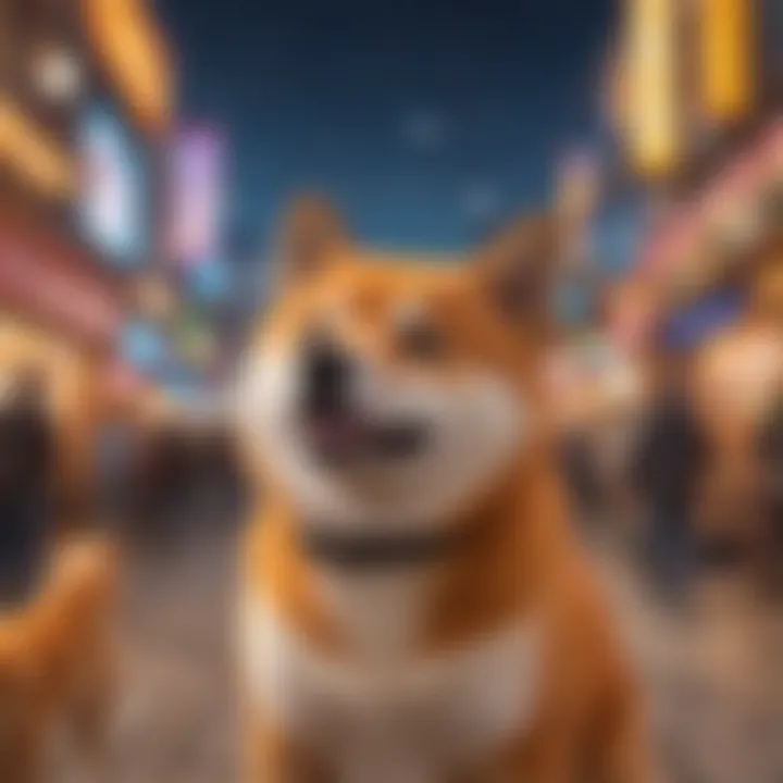 A vibrant depiction of Shiba Inu community interactions