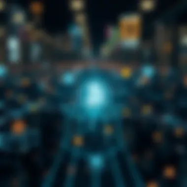 Conceptual diagram of staking in a blockchain network