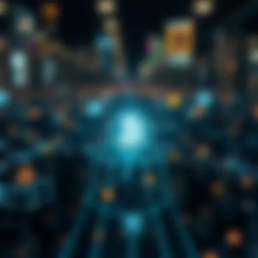 Conceptual diagram of staking in a blockchain network