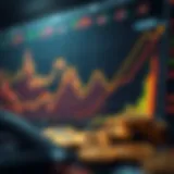 Graph depicting cryptocurrency price trends