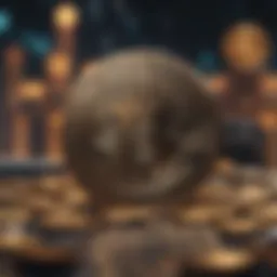 Visual representation of blockchain technology