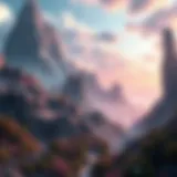 Exploring Virtual Environments in the Metaverse A digital landscape showcasing virtual environments