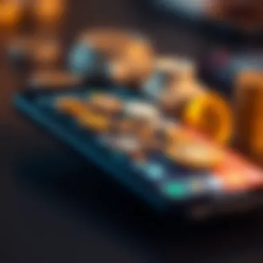 A digital wallet on a mobile device showcasing various cryptocurrencies