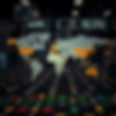 A world map highlighting regions with high cryptocurrency acceptance